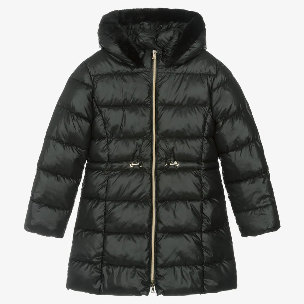 Girls Black Puffer Coat