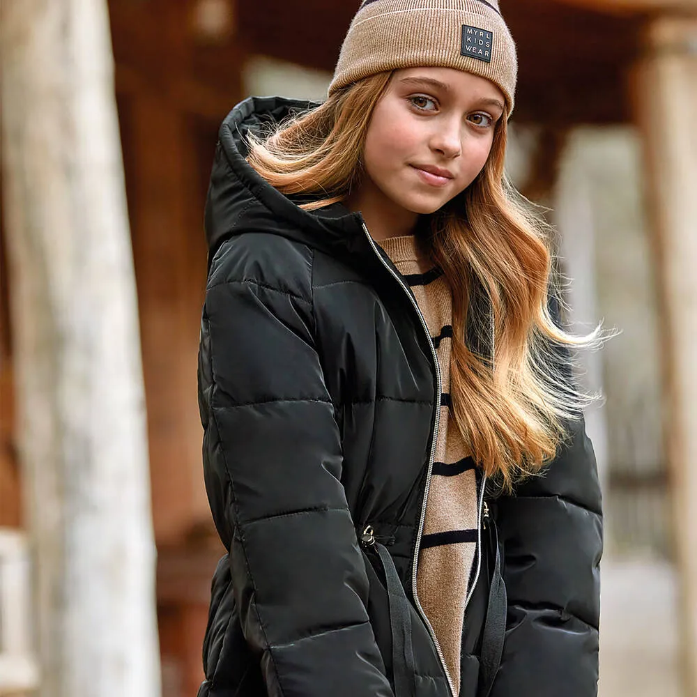 Girls Black Puffer Coat