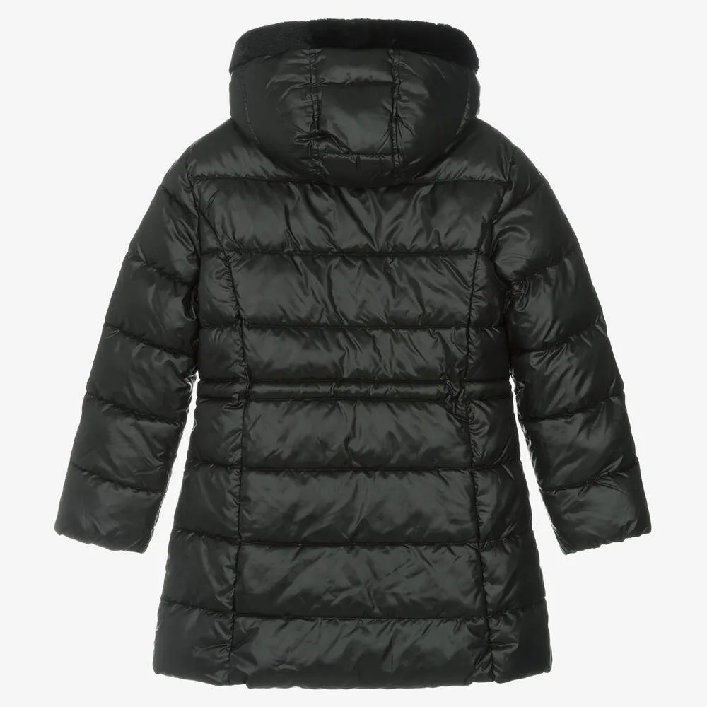 Girls Black Puffer Coat