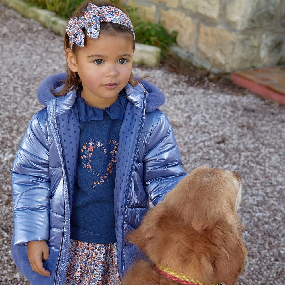 Girls Blue Padded Coat