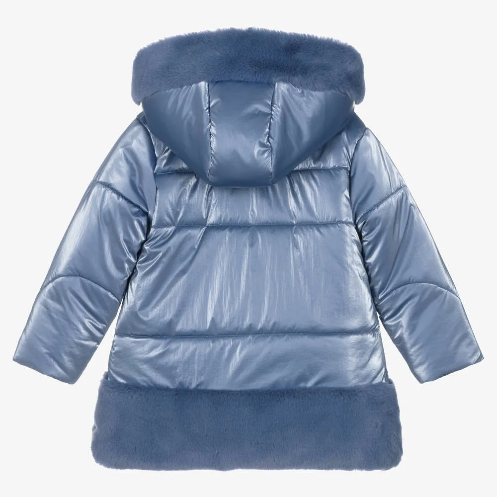 Girls Blue Padded Coat