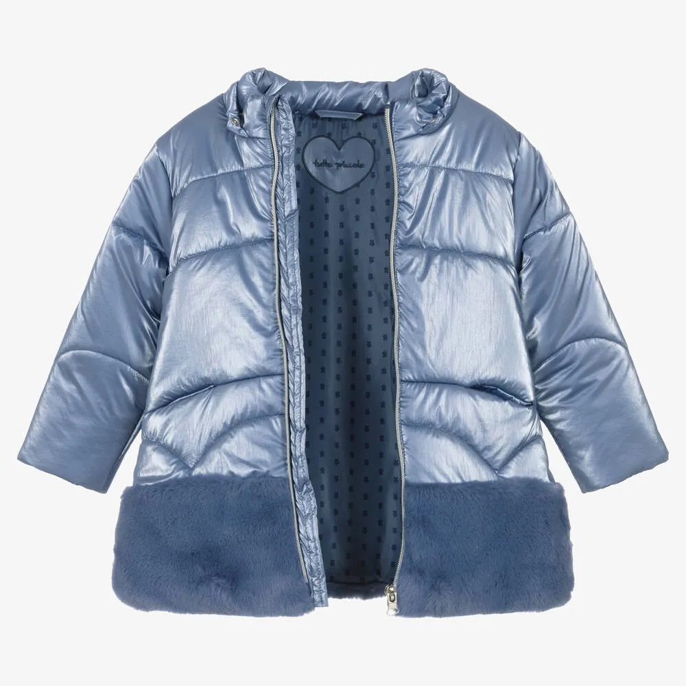 Girls Blue Padded Coat