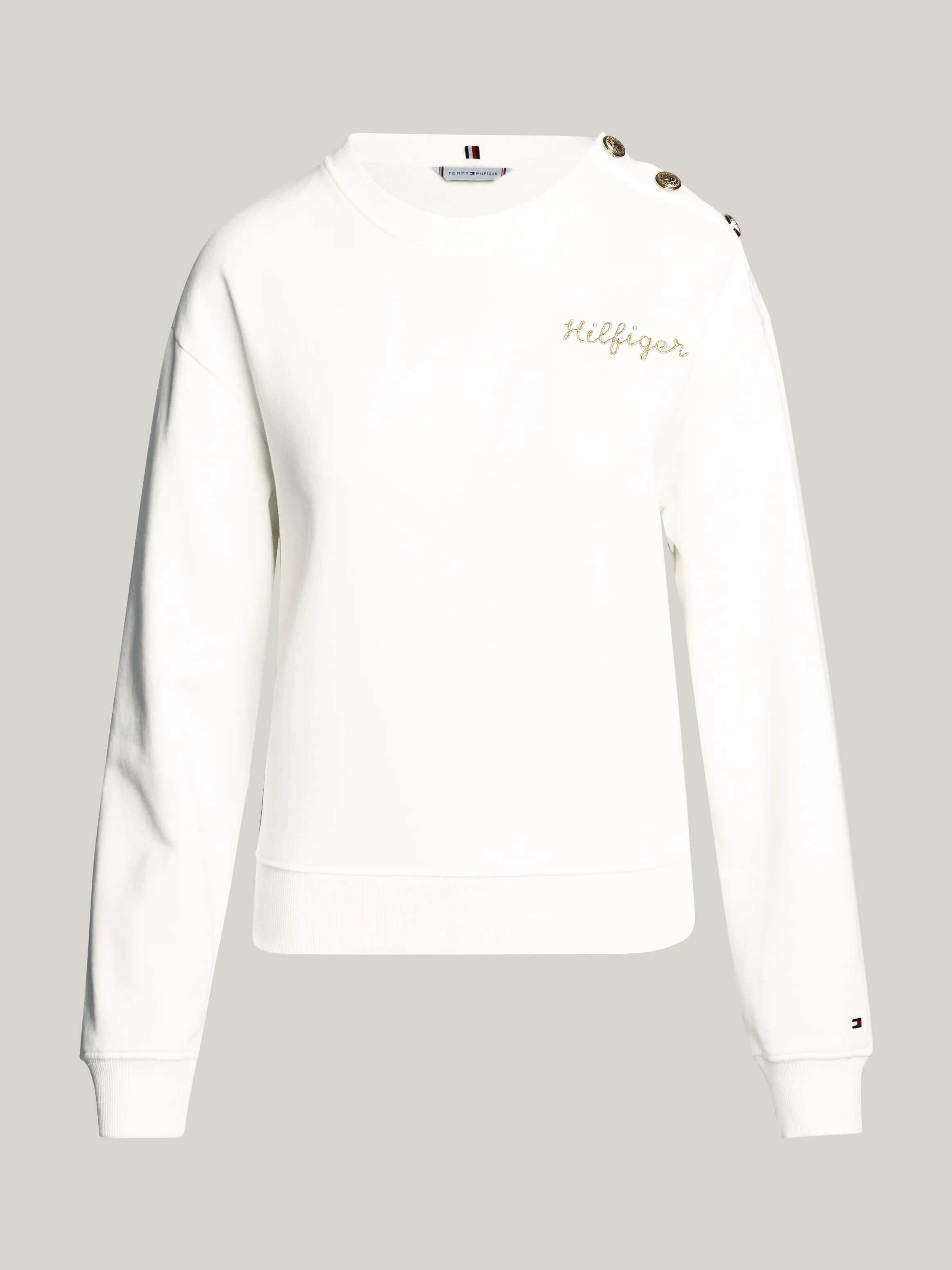 Gold Button Stripe Sweatshirt | Sweatshirts & Hoodies | Tommy Hilfiger