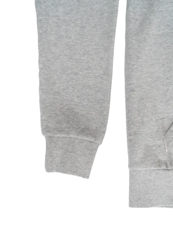 Grey Melange Zip Hoodie