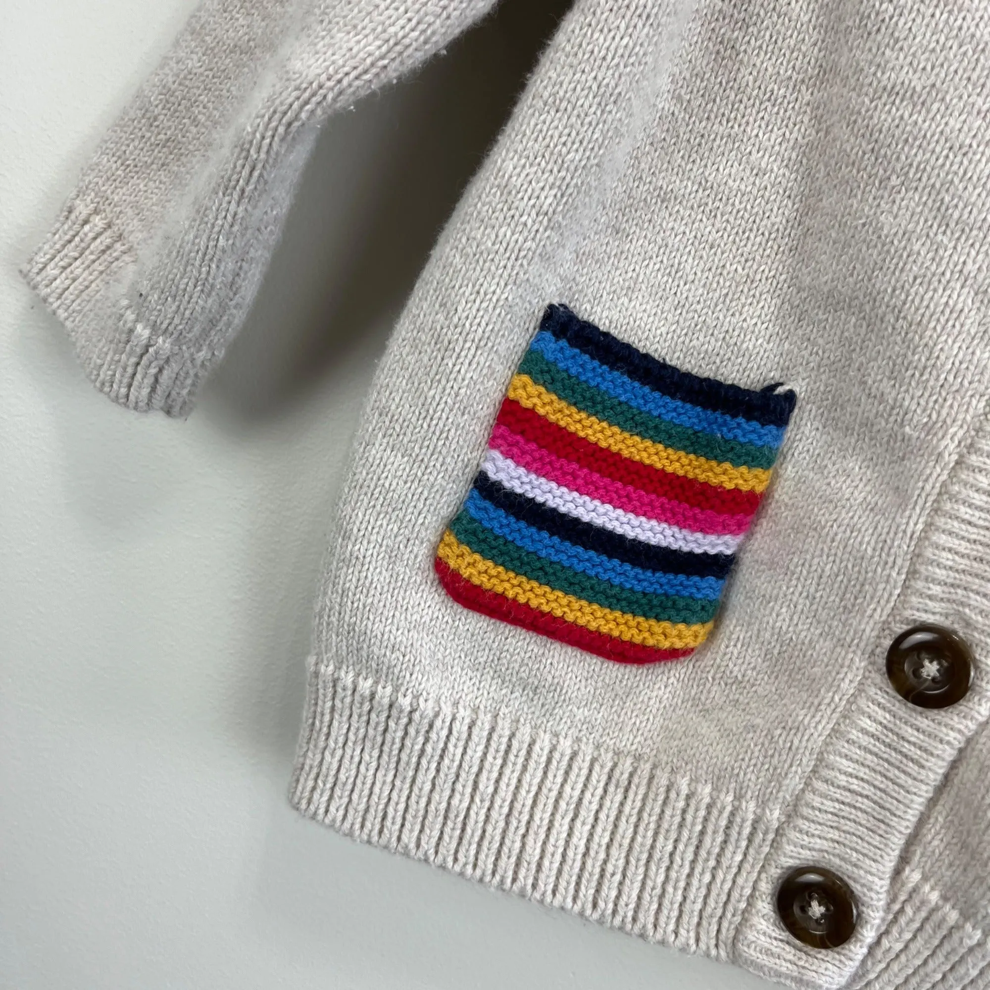 Hanna Andersson Rainbow Knitcraft Cardigan 70 cm 6-12 Months