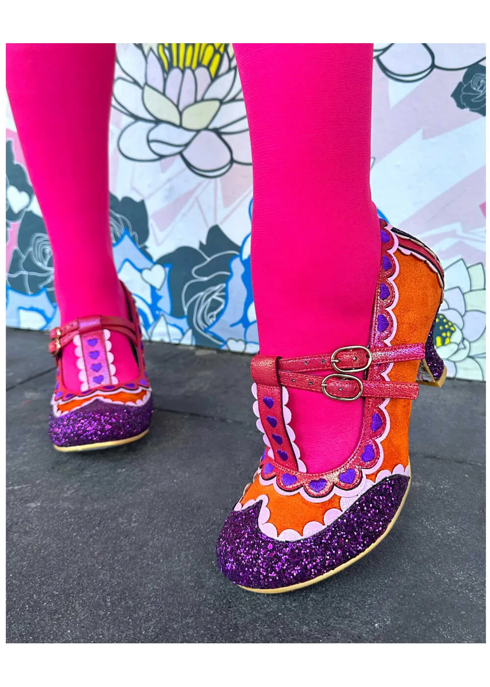 Irregular Choice Serendipity 40's Pumps Orange Purple