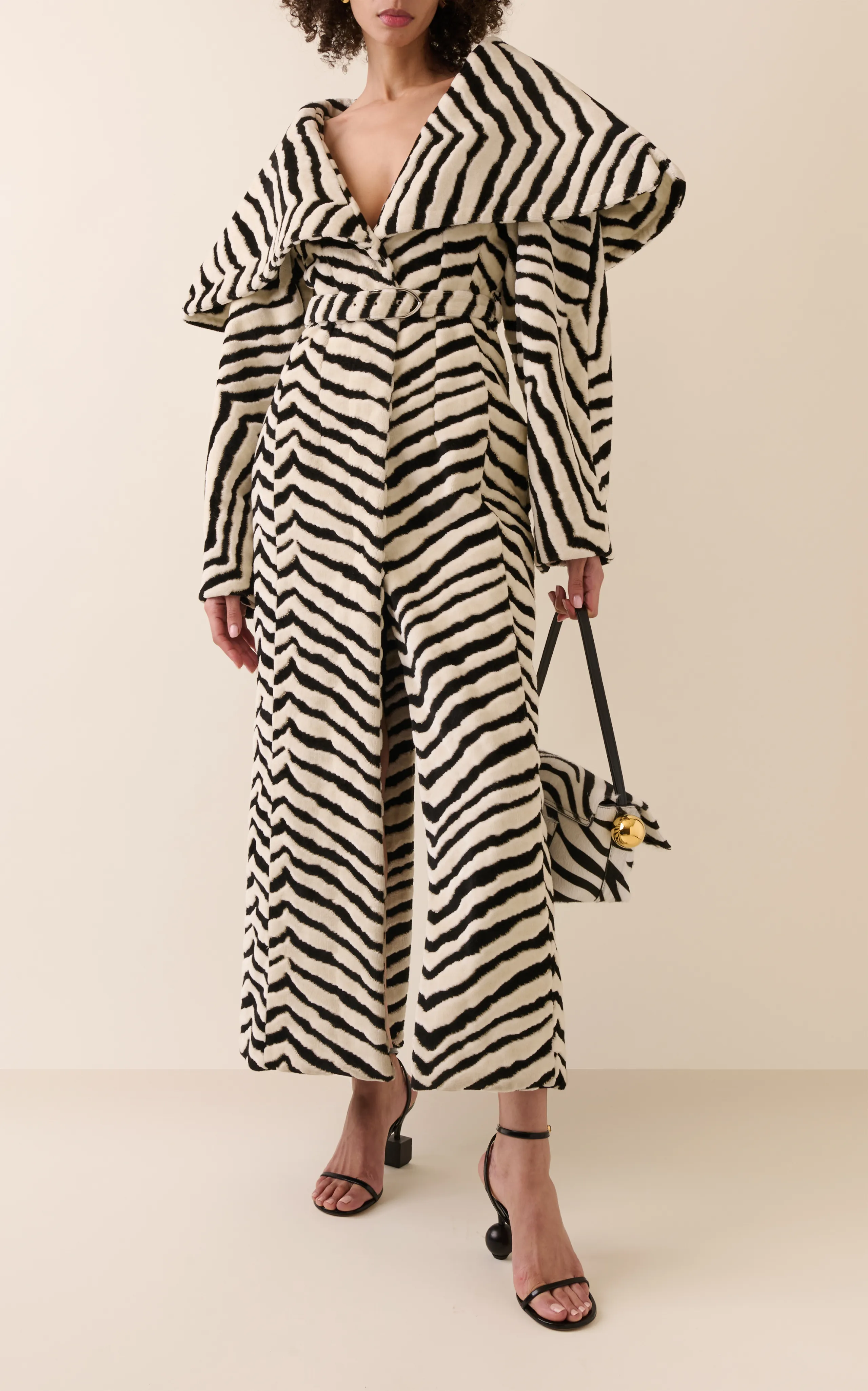 Jacquemus Caruso Zebra-Jacquard Cotton Coat