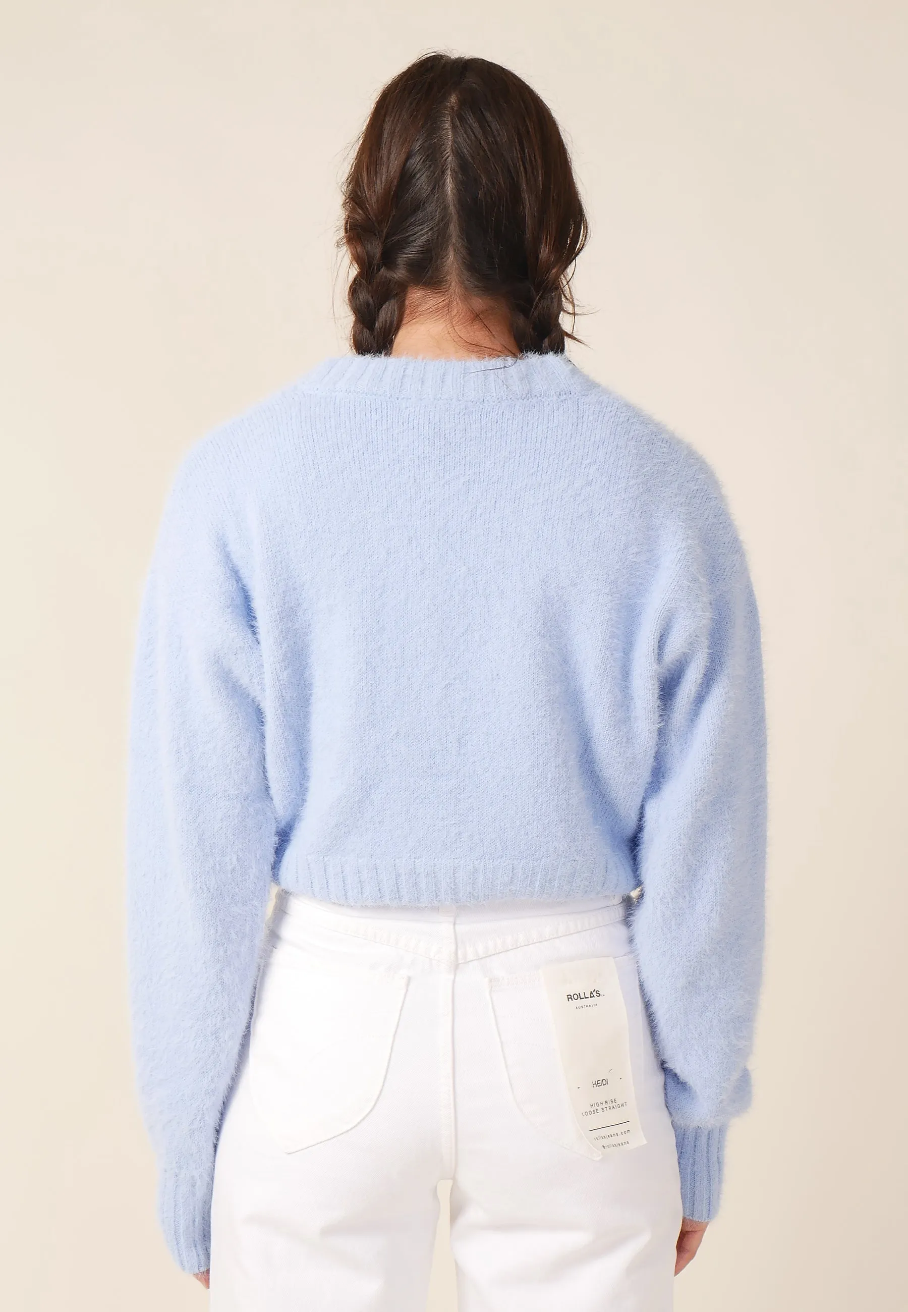 Kate Knit Cardigan - powder blue