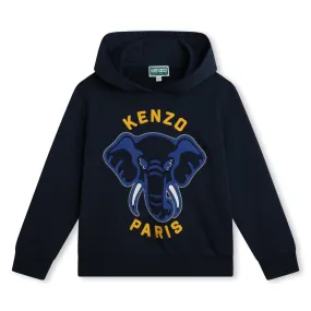 Kenzo Kids Sweater Met Kap Marine K60332_84A