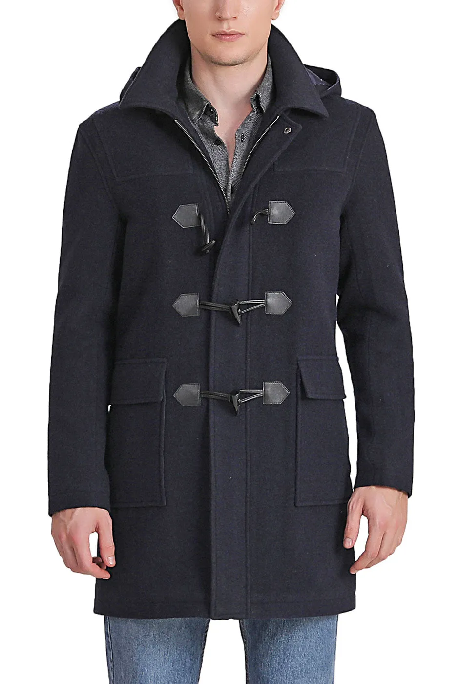 Landing Leathers Men Mason Wool Blend Duffle Toggle Coat