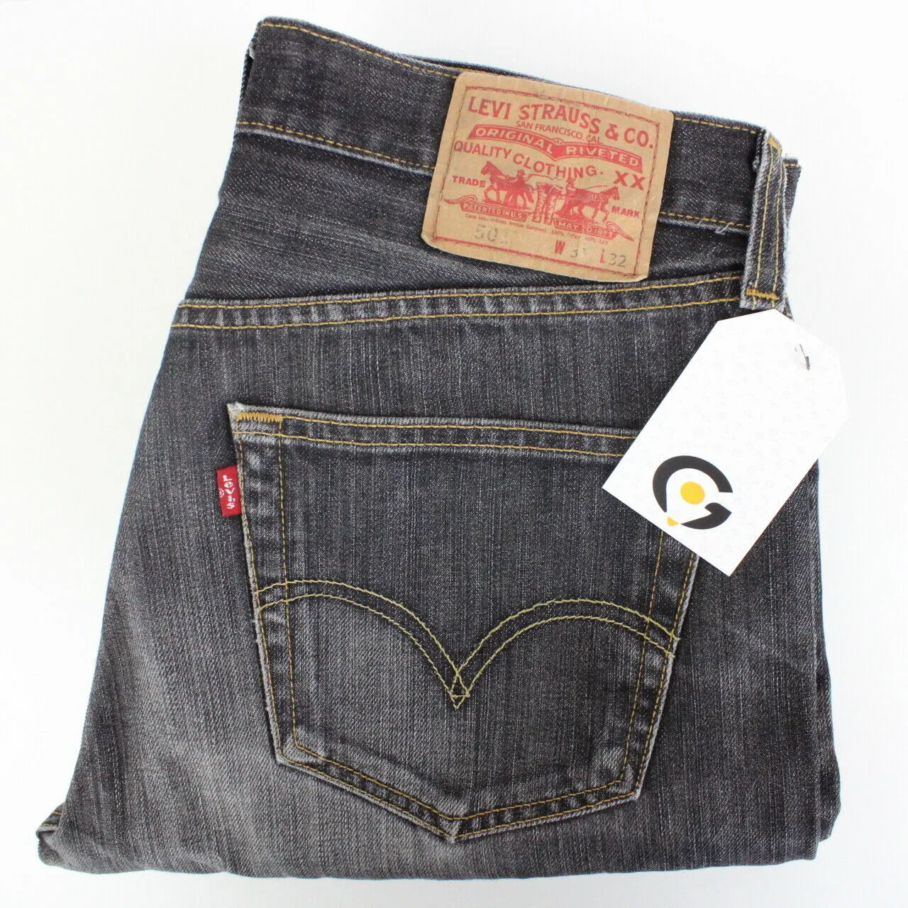 LEVIS 501 Jeans Black Charcoal | W32 L32