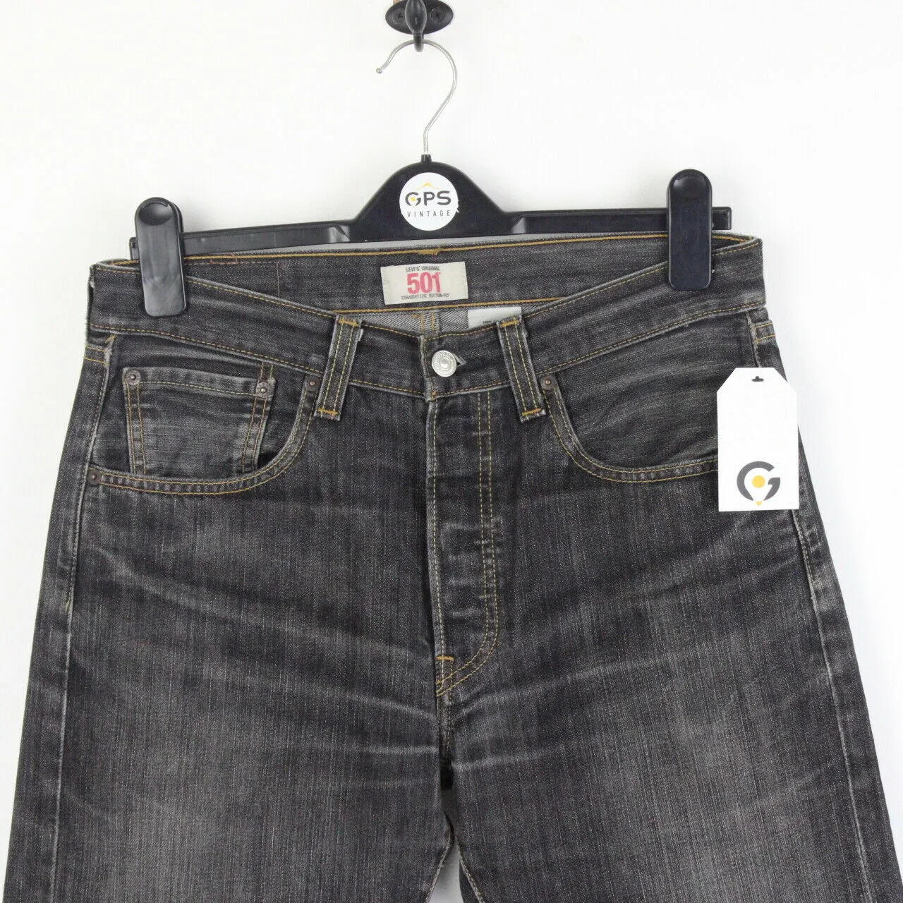 LEVIS 501 Jeans Black Charcoal | W32 L32