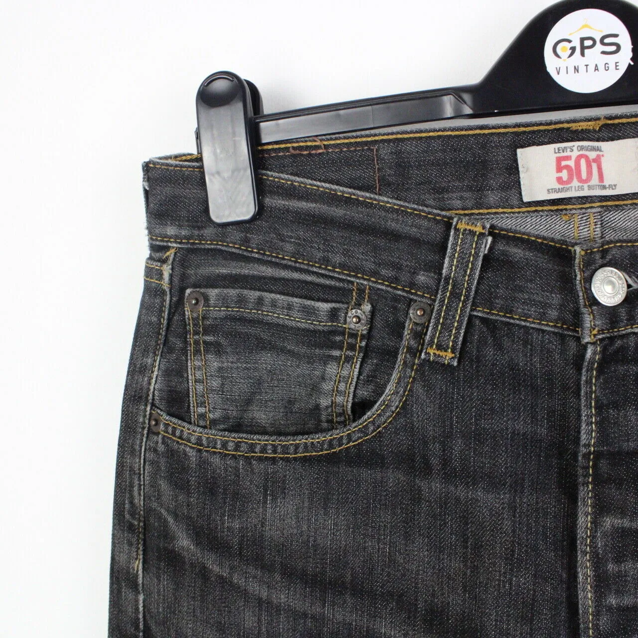 LEVIS 501 Jeans Black Charcoal | W32 L32