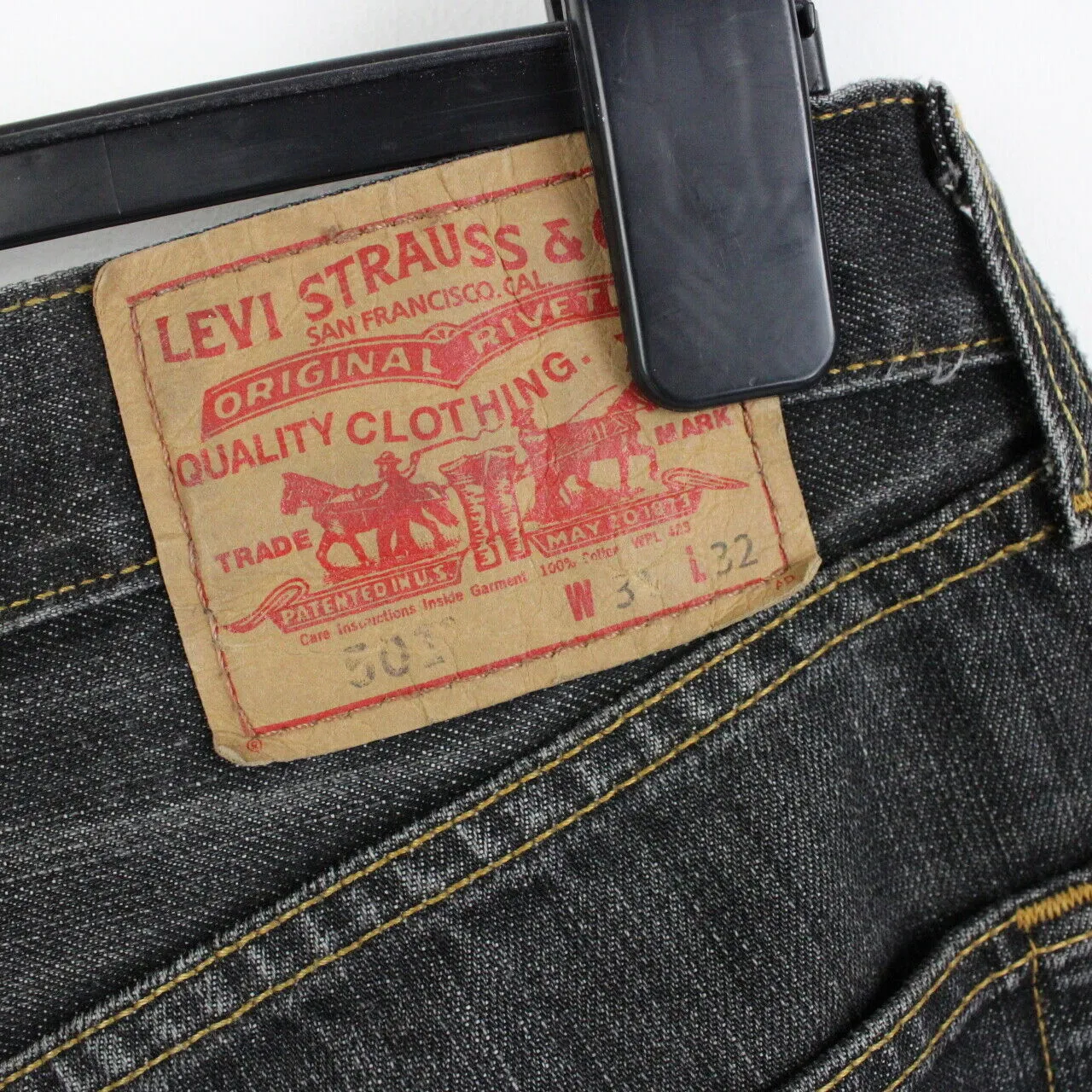 LEVIS 501 Jeans Black Charcoal | W32 L32