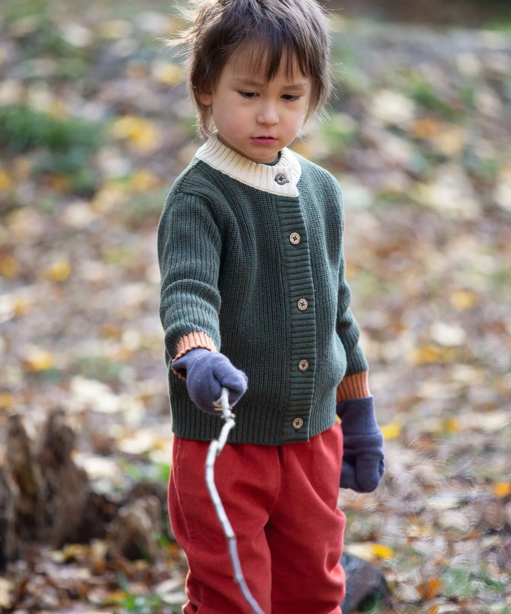 LGR From One To Another Fern Green Knitted Cardigan