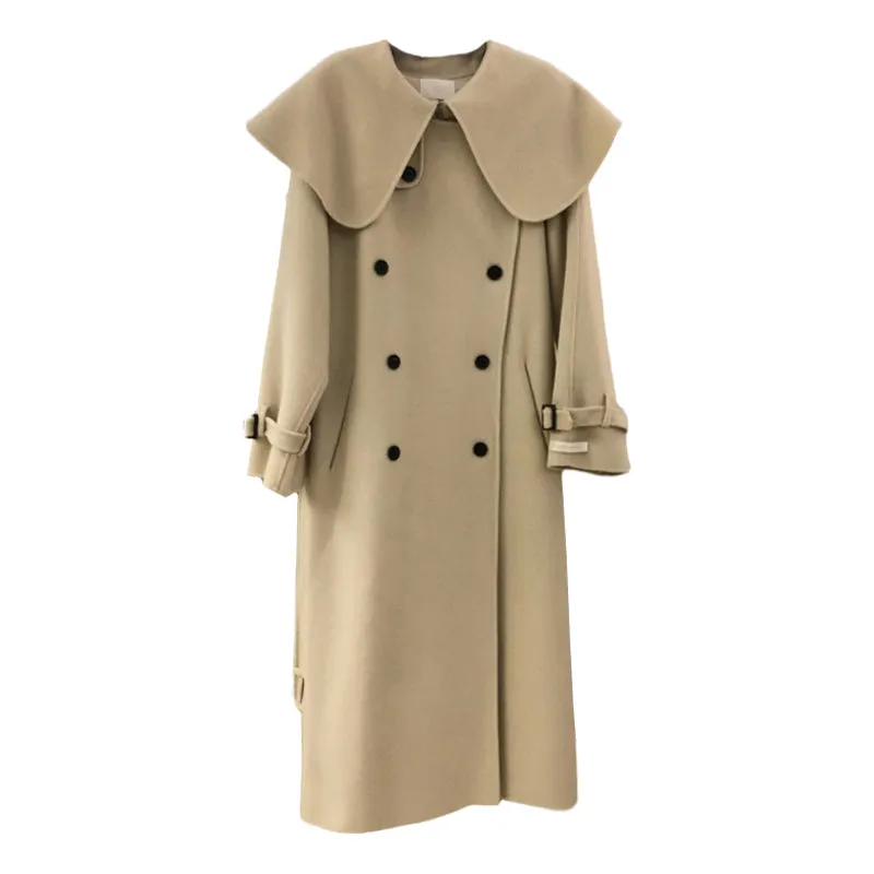 Long Woolen Coat Women