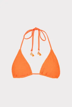 Lori Textured Triangle Bikini Top