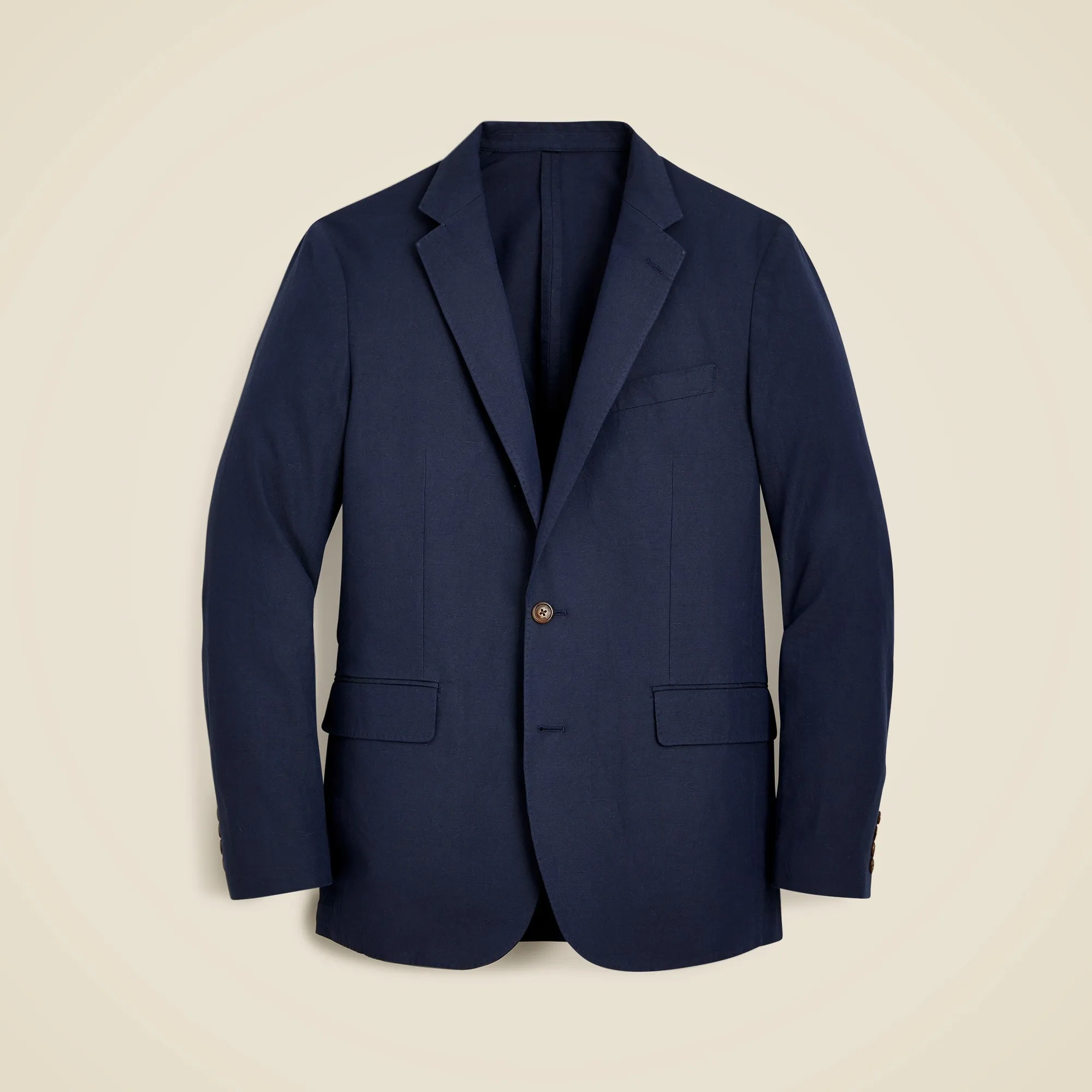 Ludlow Slim-fit unstructured suit jacket in Irish cotton-linen blend