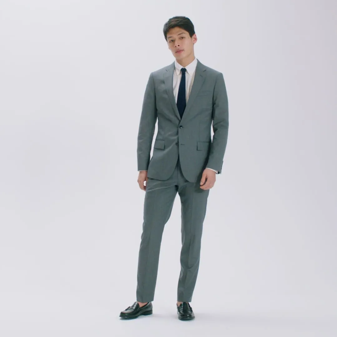 Ludlow Slim-fit unstructured suit pant in Irish cotton-linen blend