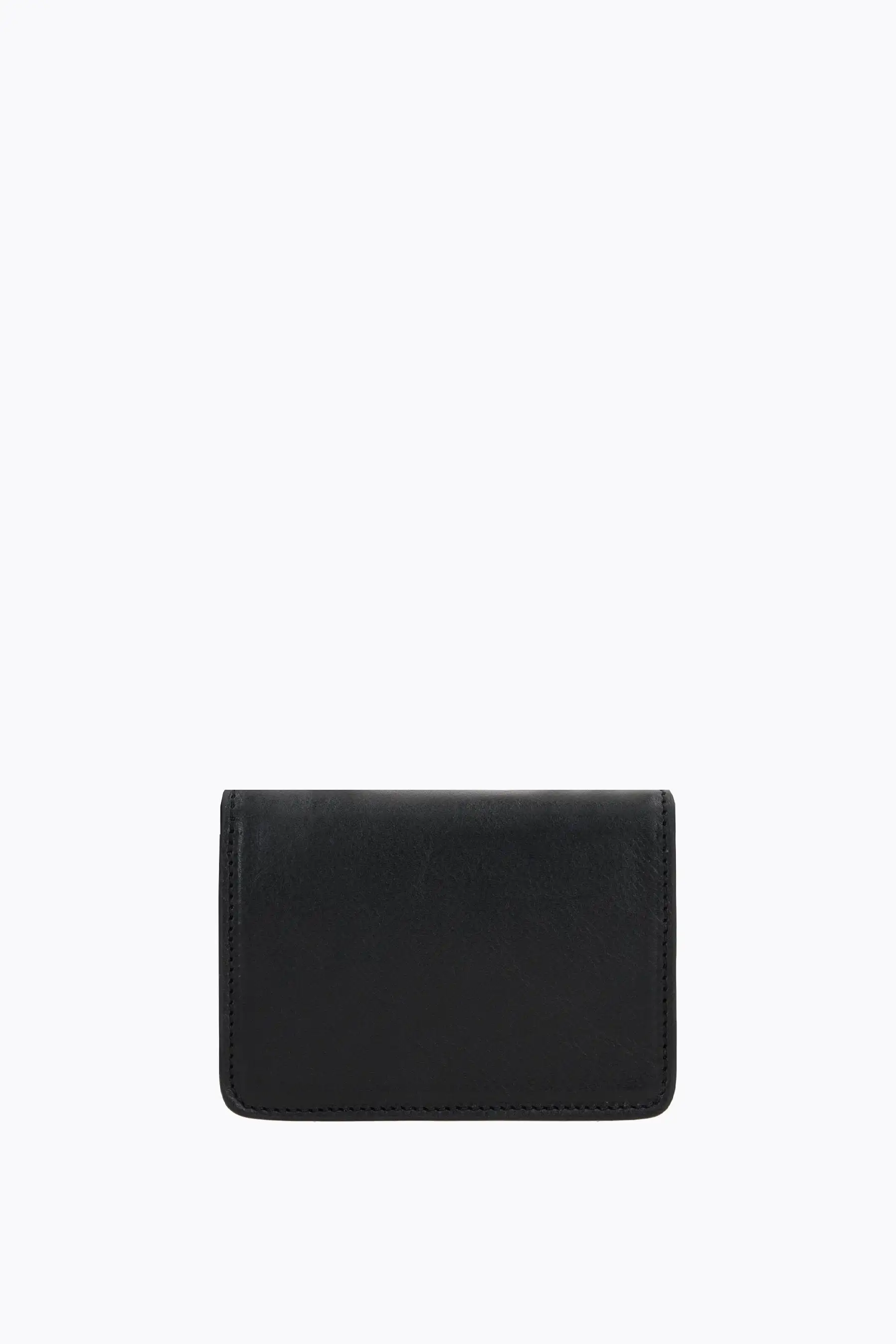 Lulu mini smooth leather card case with strap