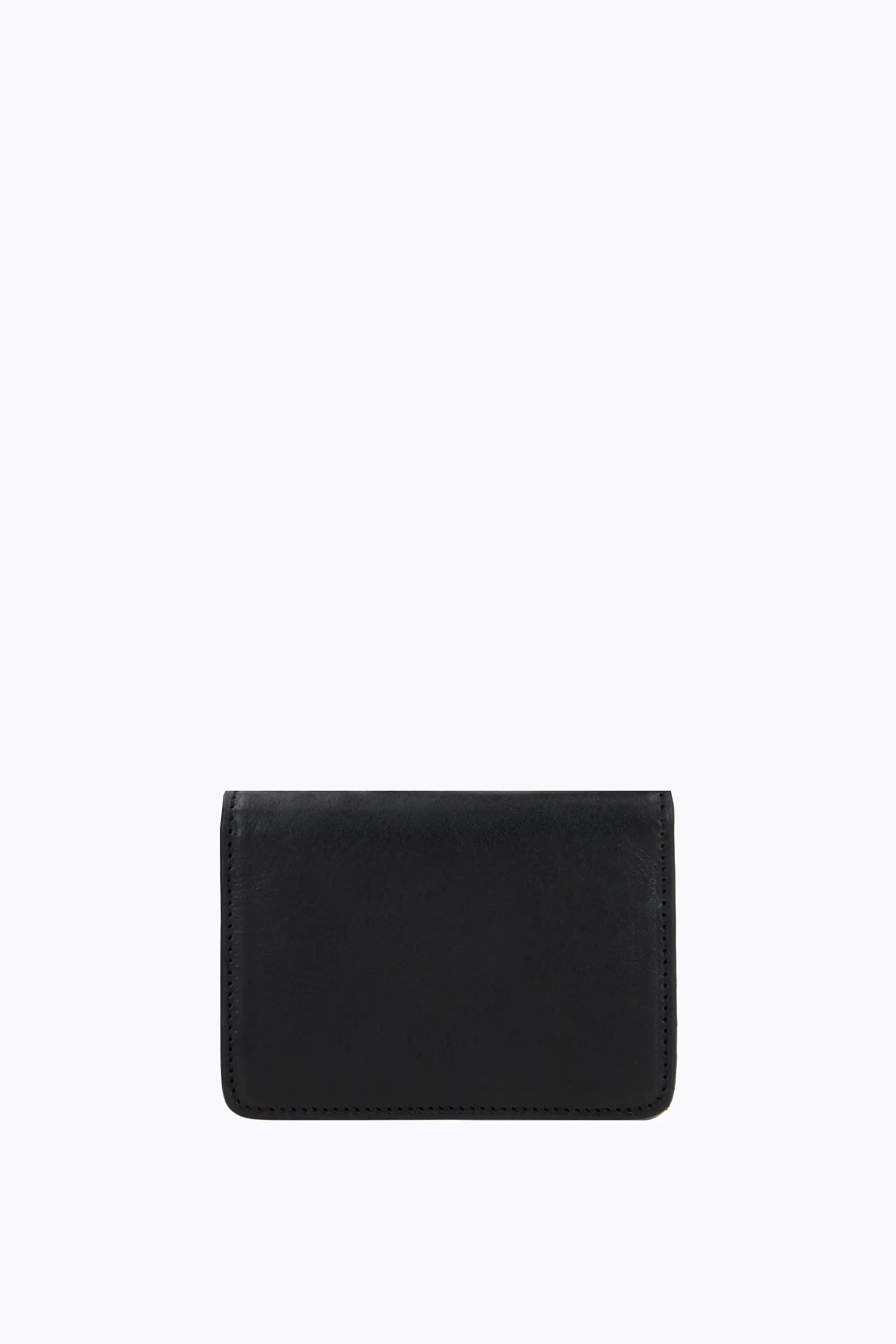 Lulu mini smooth leather card case with strap