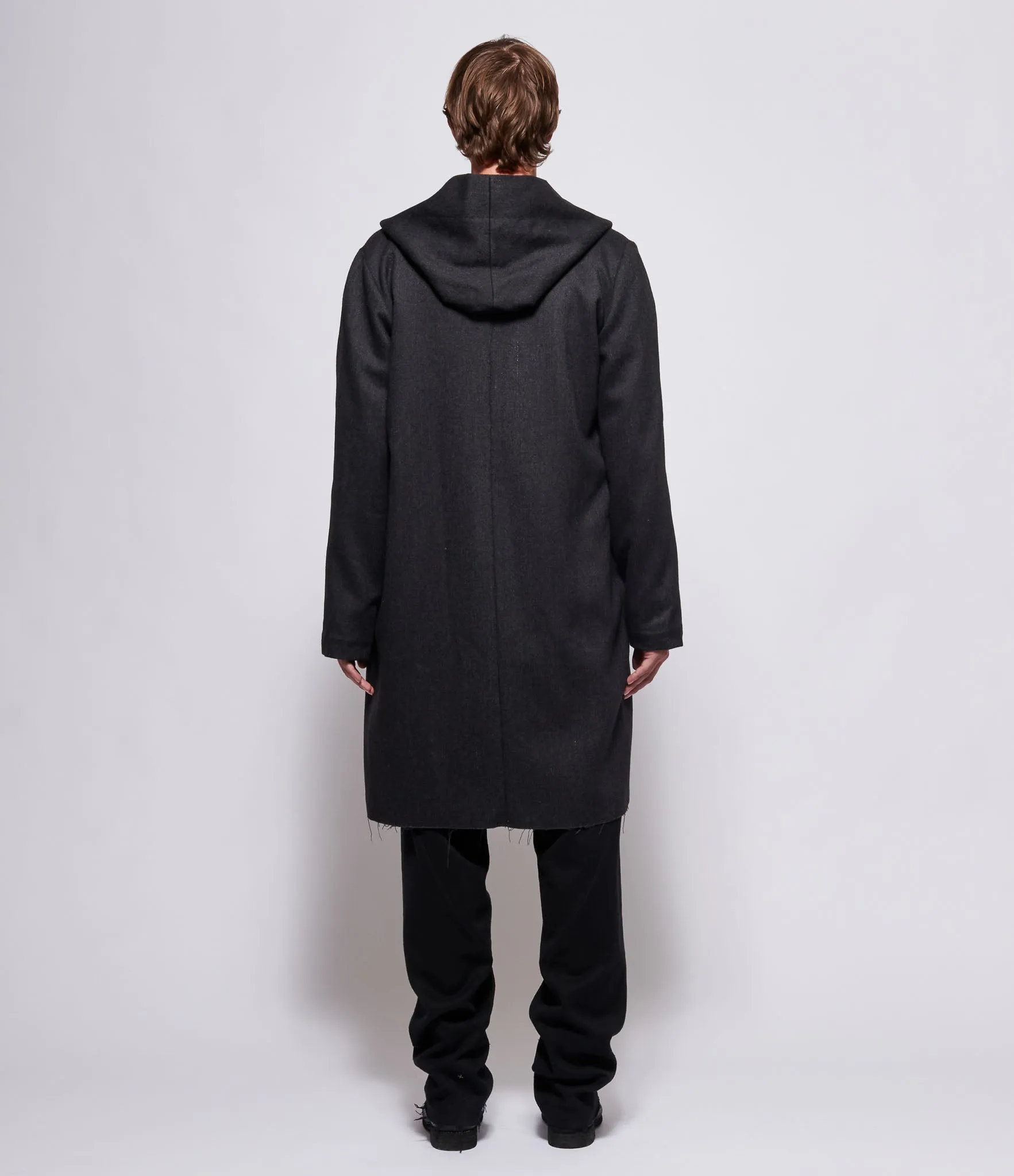 m.a+ Mens Coal 2 Glove Pocket Hooded Cardigan