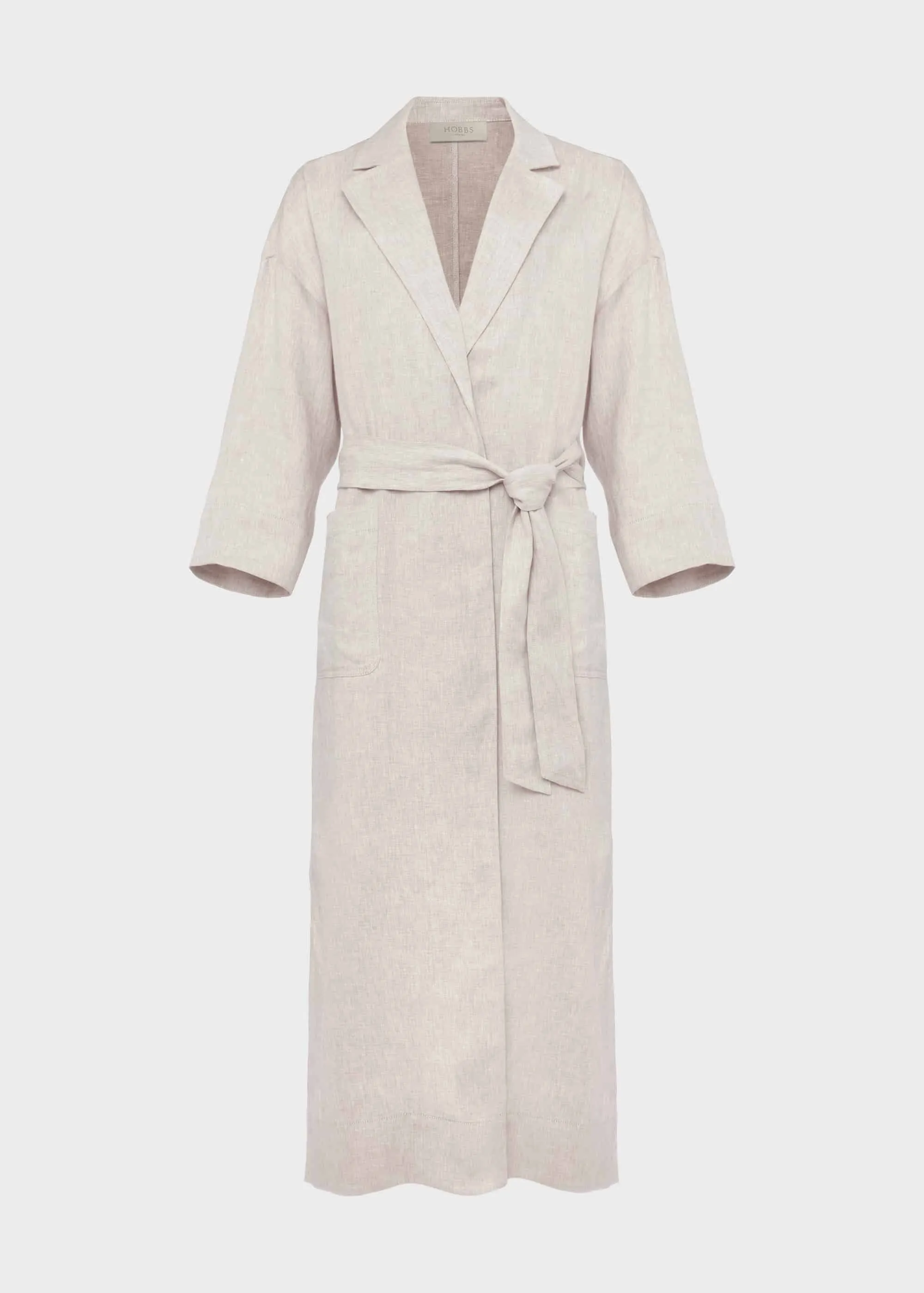 Maeve Linen Wrap Trench Coat 