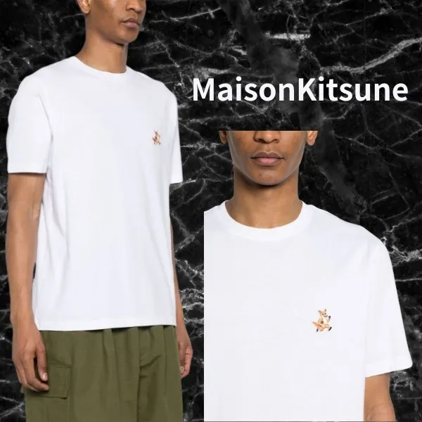 MAISON KITSUNE  |Cotton Short Sleeves Logo Designers T-Shirts