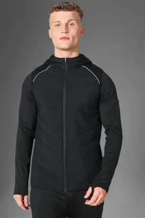 Man Active Gym Quilted Hooded Body Warmer | boohooMAN UK