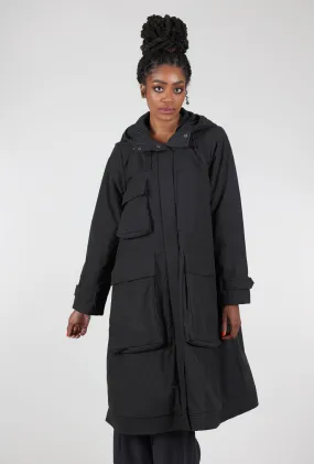 Many Pockets Coat, Black