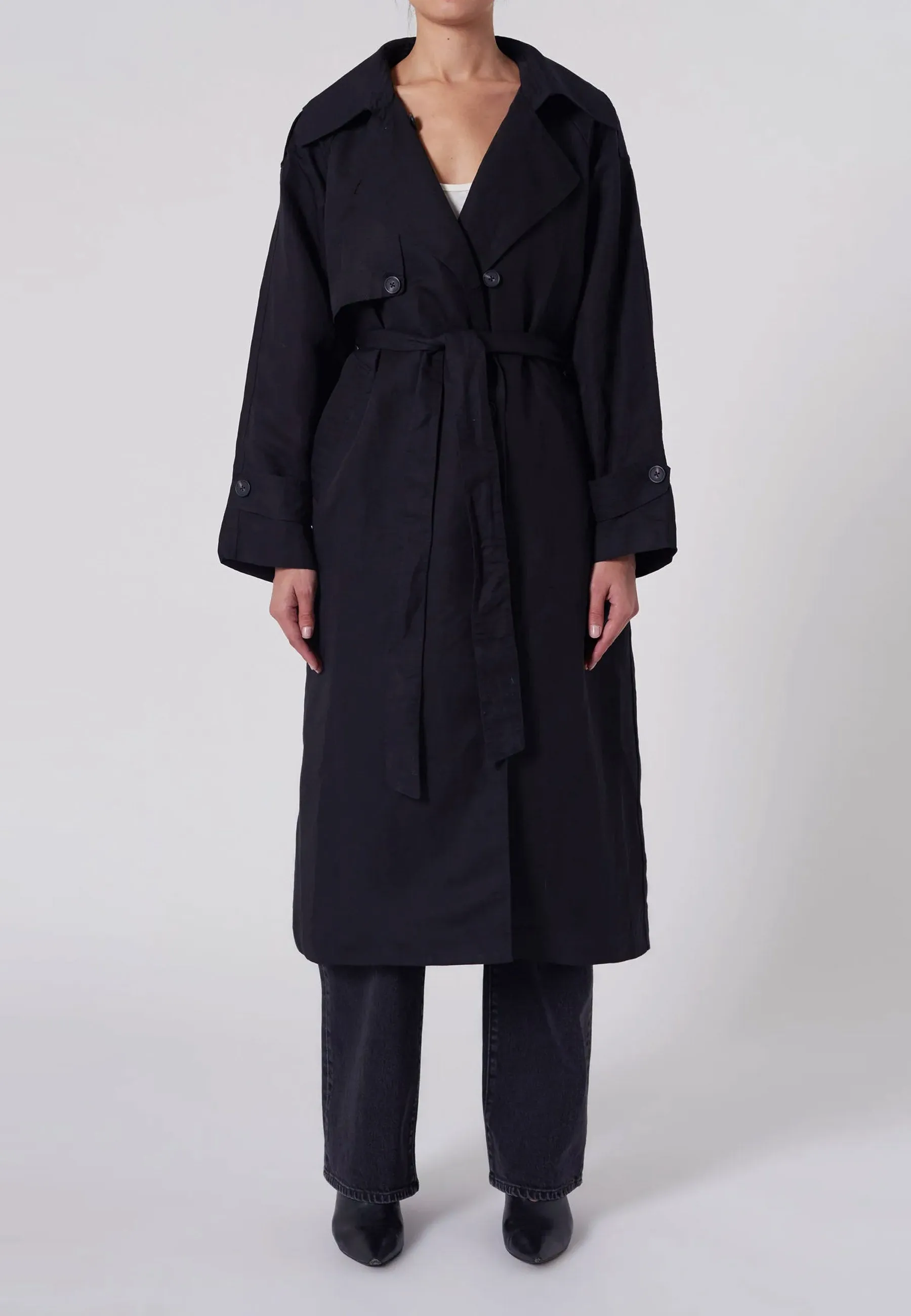 Melbourne Trench Coat - Black