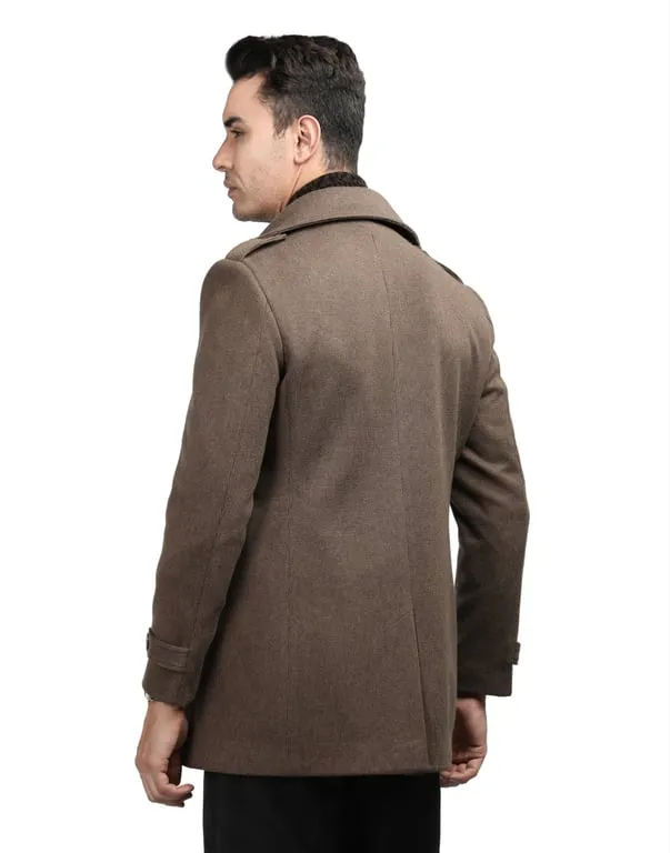 Men Coat Cinnamon Color