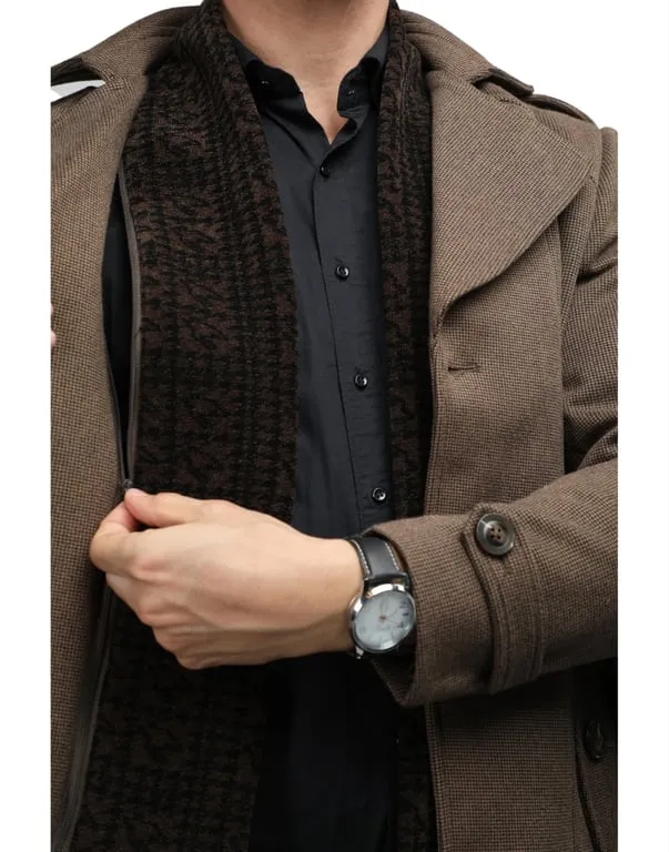 Men Coat Cinnamon Color