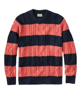 Men's Bean's Heritage Soft Cotton Fisherman Sweater, Crewneck, Novelty