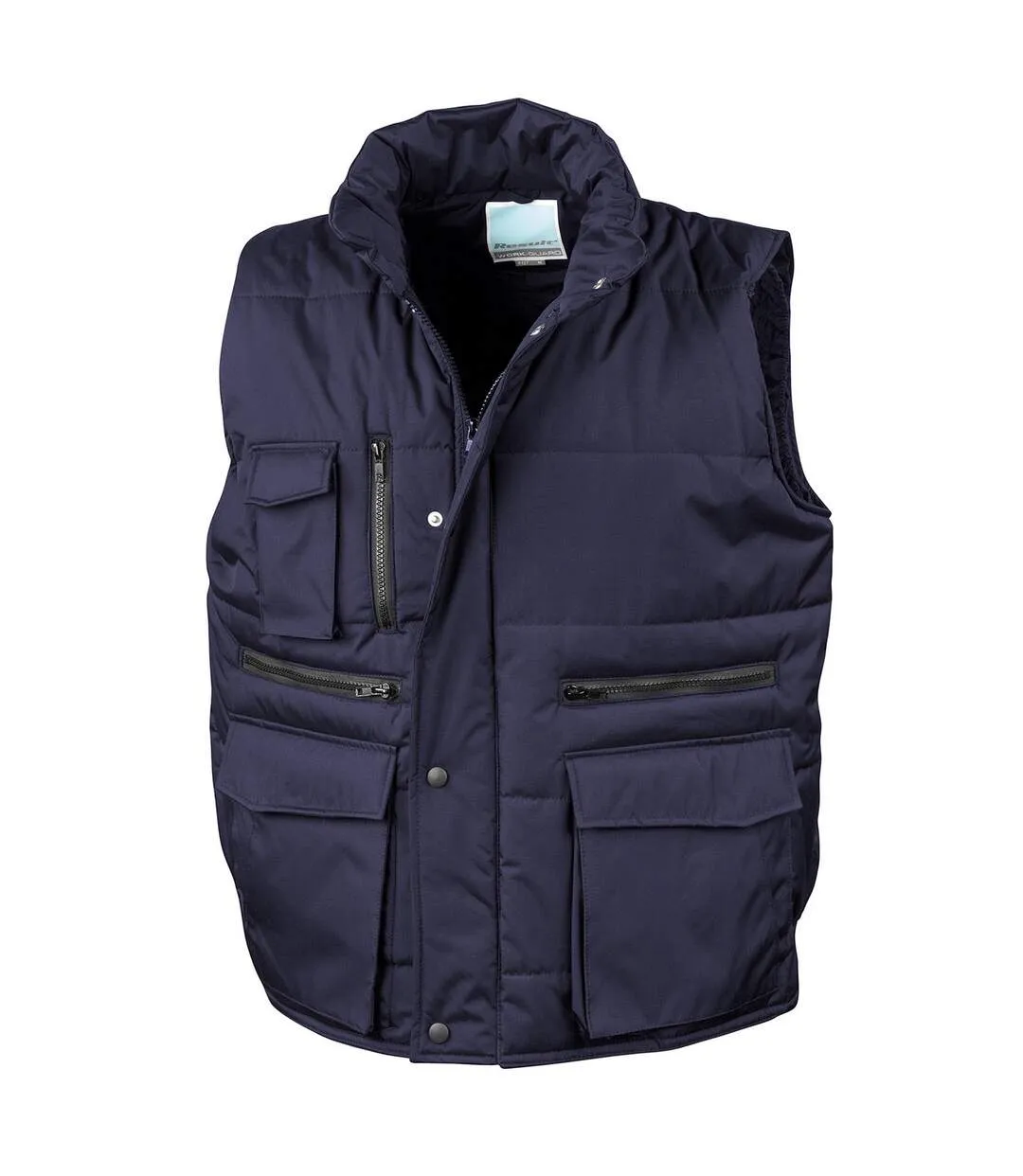 Mens lance body warmer navy WORK-GUARD by Result