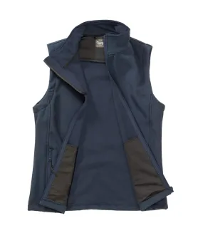 Mens printable softshell body warmer navy Result