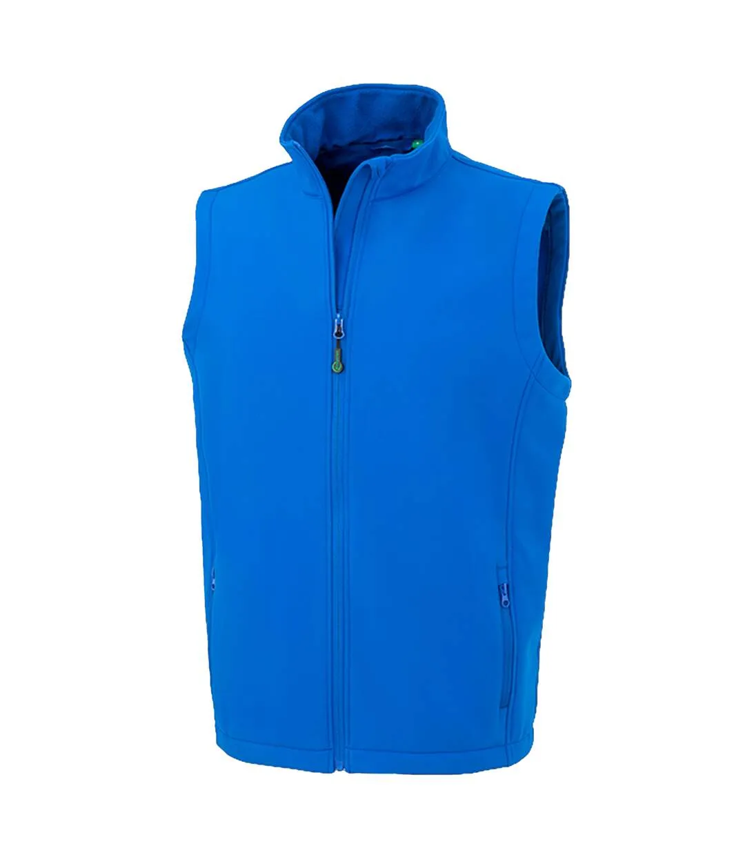 Mens softshell printable body warmer royal blue Result Genuine Recycled