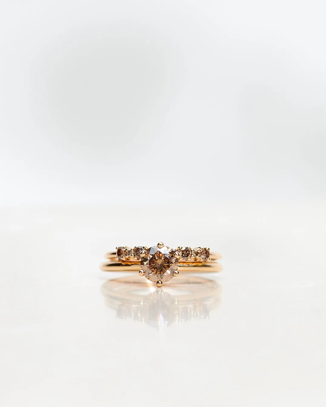 Mini Brigitte Ring with Champagne Diamonds