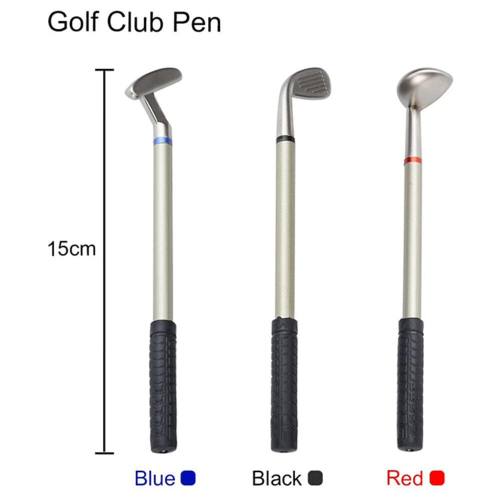 Mini golf bag pen holder with golf pen and clock golf souvenir blue table decoration - 10L0L