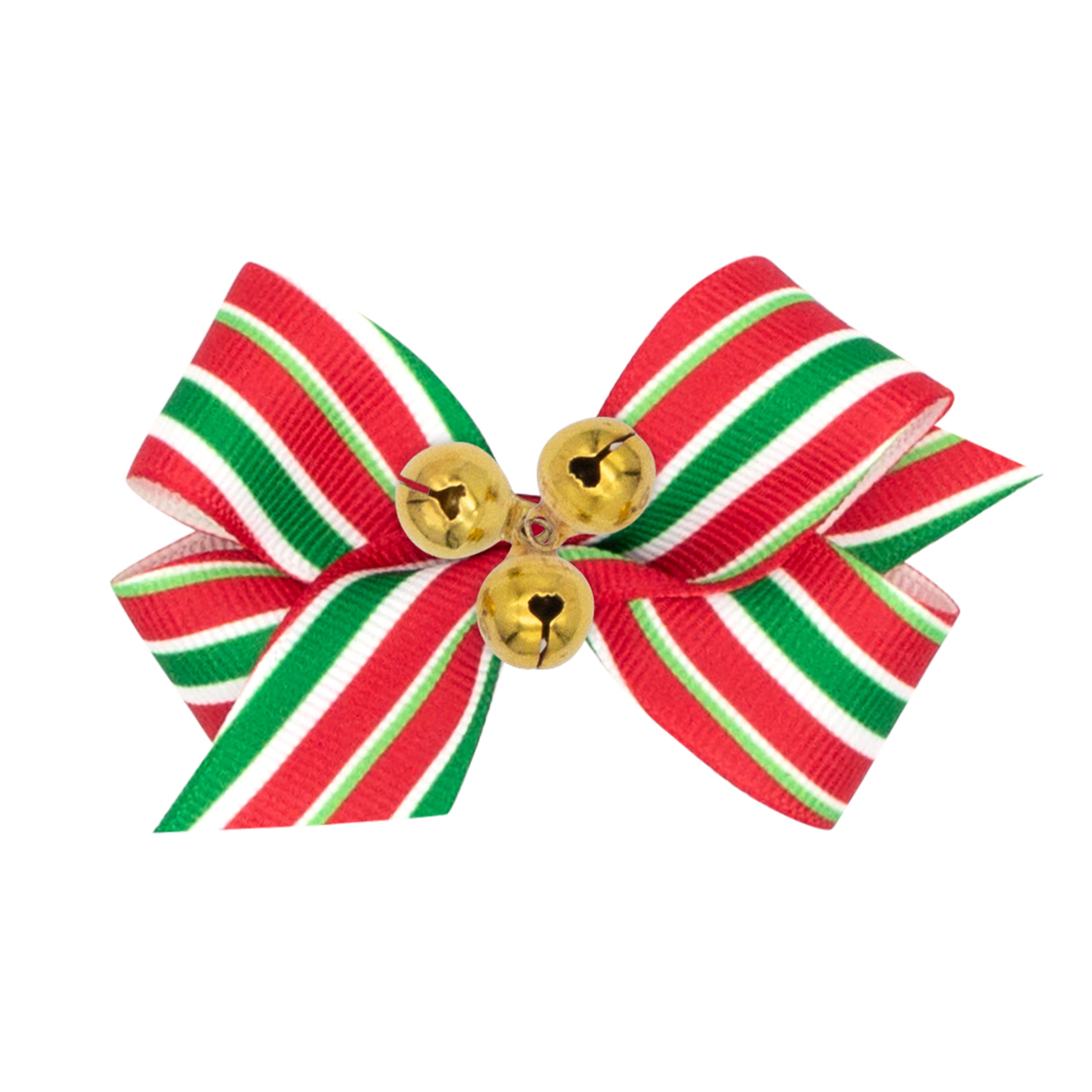 Mini Holiday Theme with Bells Hair Bow on Clippie