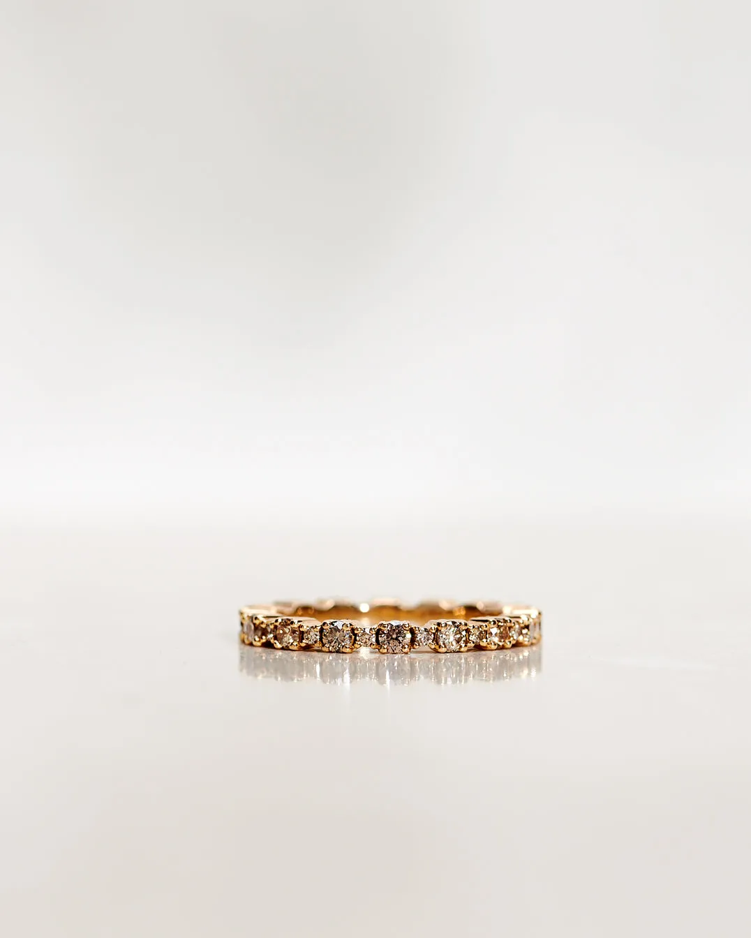 Mini Kelly Ring with Champagne Diamonds