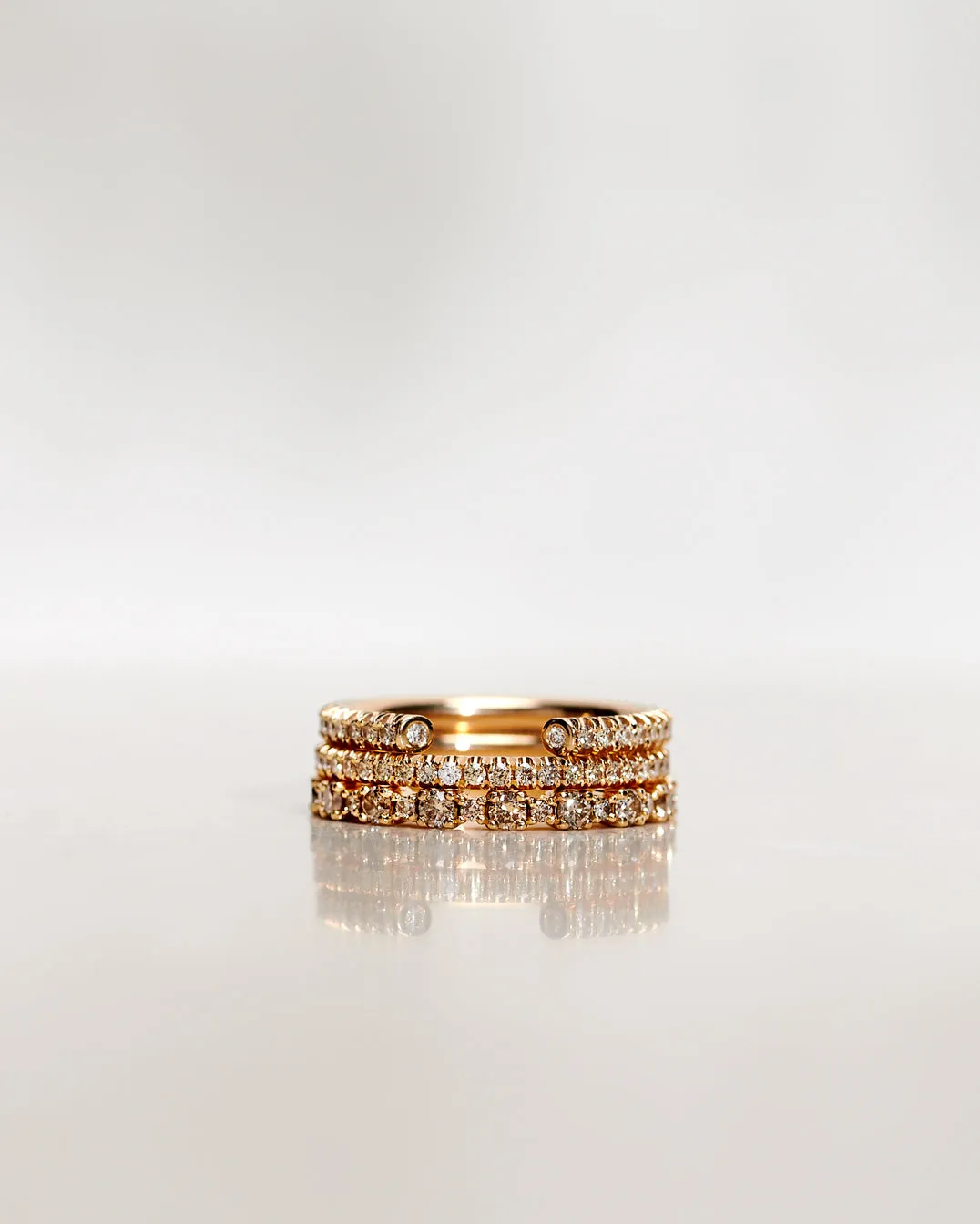 Mini Kelly Ring with Champagne Diamonds