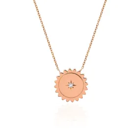 Mini Sunshine Necklace with Star Set Diamond | Ready to Ship