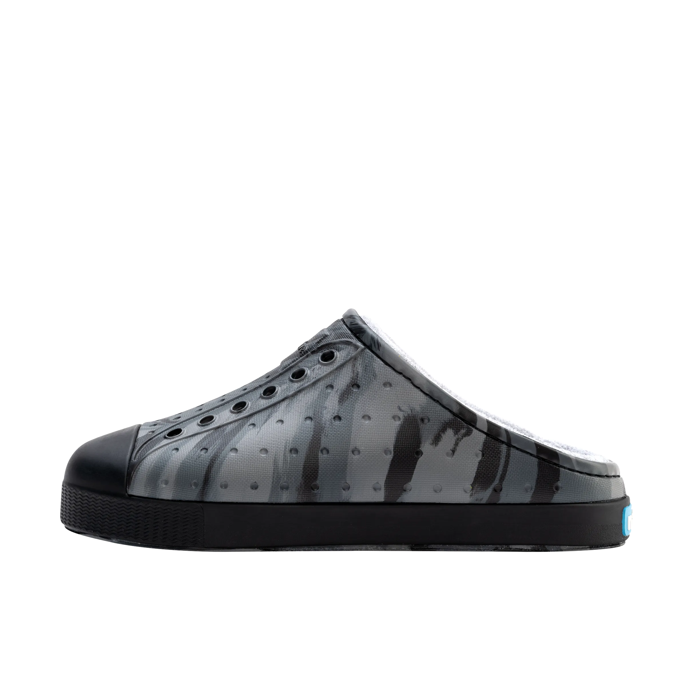 Native Jefferson French Terry Big Kids - Gravity Grey Marble / Jiffy Black