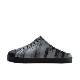 Native Jefferson French Terry Big Kids - Gravity Grey Marble / Jiffy Black