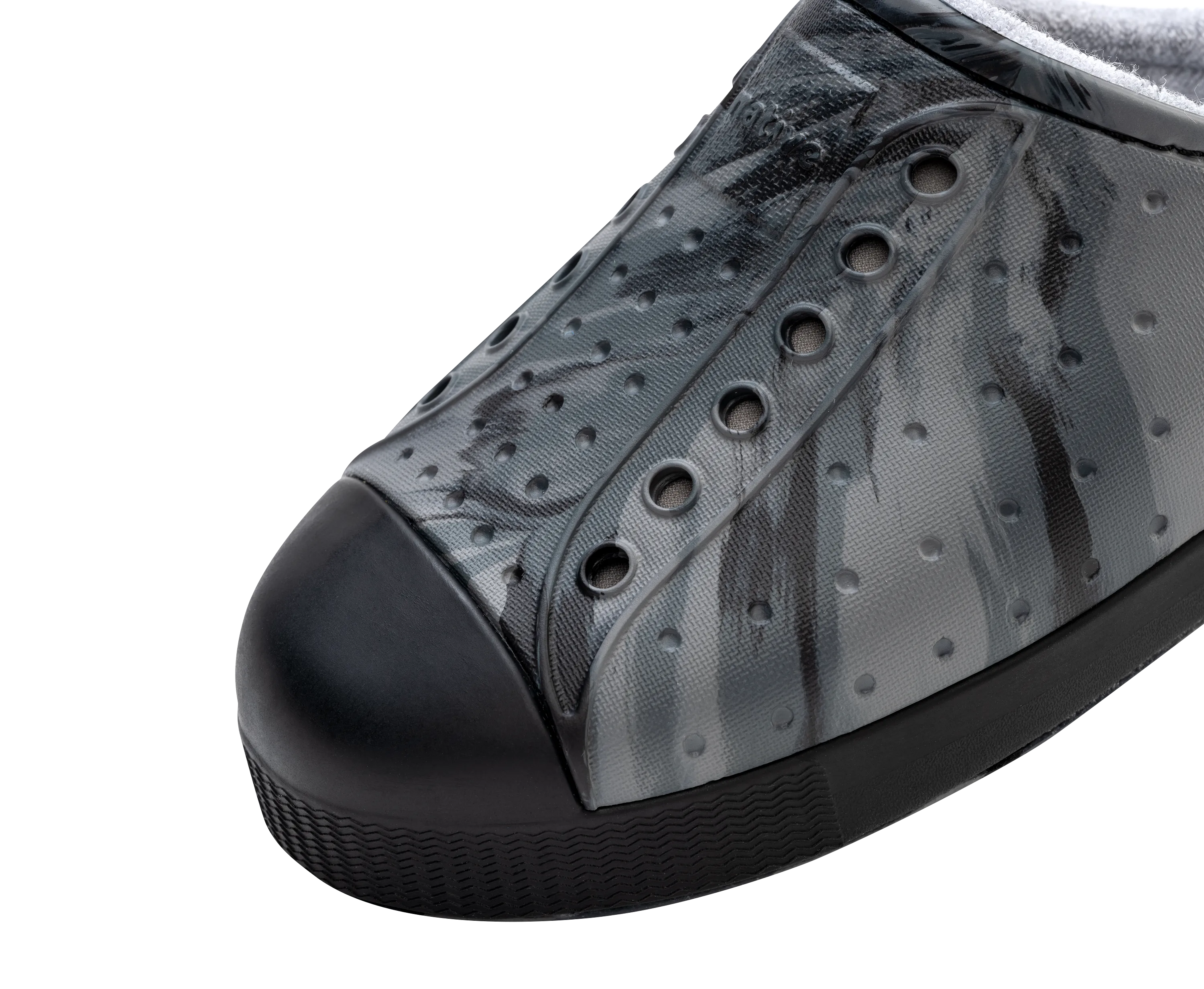 Native Jefferson French Terry Big Kids - Gravity Grey Marble / Jiffy Black