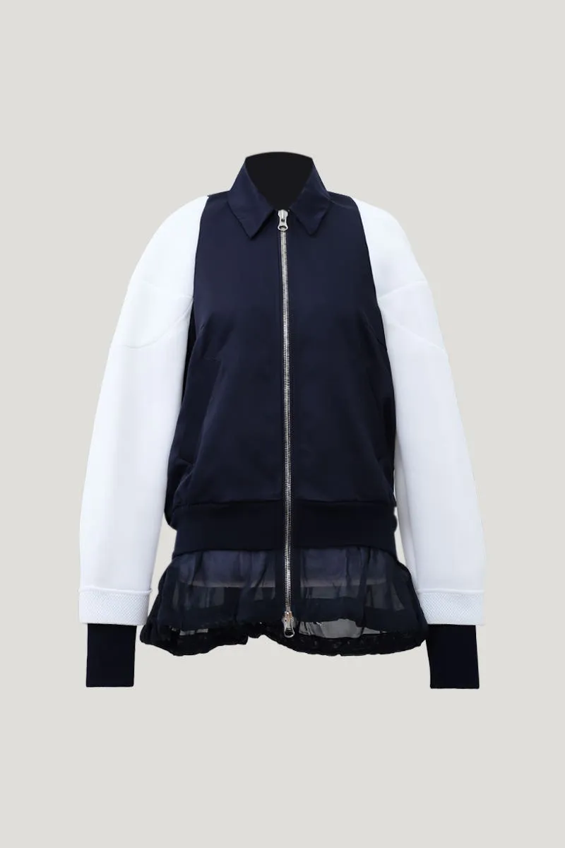 Navy Woven Coat