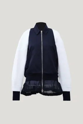 Navy Woven Coat