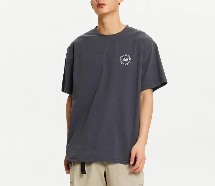 New Balance  |Unisex Street Style Plain Short Sleeves Logo T-Shirts