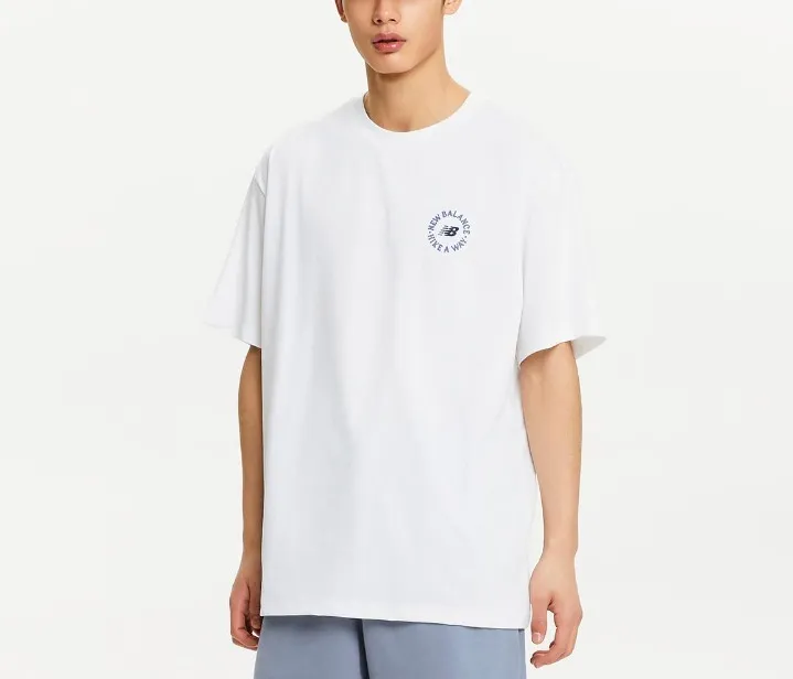 New Balance  |Unisex Street Style Plain Short Sleeves Logo T-Shirts